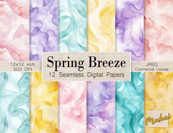 12 Swirled Pastel Color Seamless Pattern: A Practical Guide to Using Spring-Inspired Digital Papers
