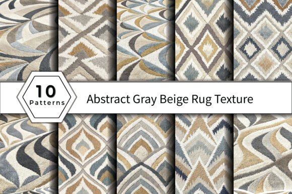 Abstract Gray Beige Rug Texture: A Versatile Digital Asset for Designers