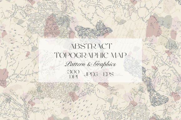 Abstract Topographic Map Pattern: A Modern Take on Vintage Cartography