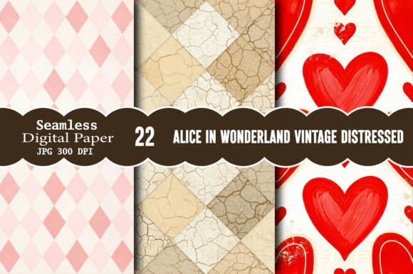 Alice in Wonderland Vintage Distressed Papers: A Versatile Tool for Creative Projects