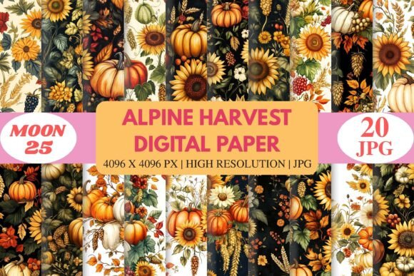 Alpine Harvest Autumn Paper Set: Embracing the Cozy Essence of Fall in Creative Projects