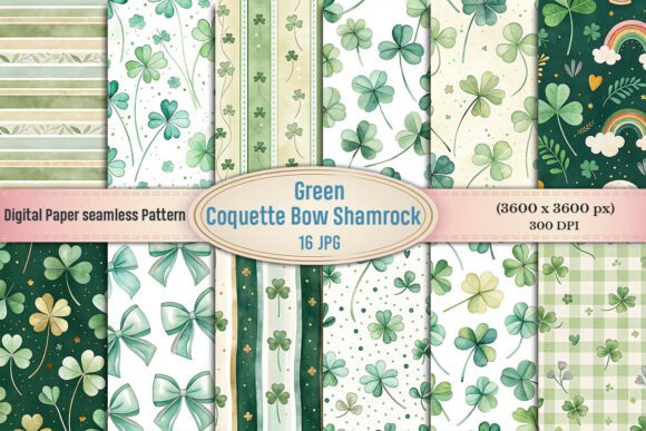 Green Coquette Bow Shamrock Seamless: A Creative Staple