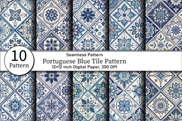 Portuguese Blue Tile Pattern
