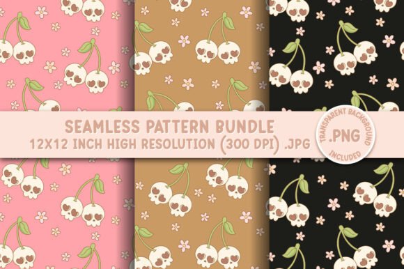 Skull Cherries Halloween Digital Paper: A Versatile Tool for Creative Projects