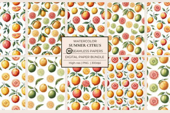 Summer Citrus Seamless Papers: Elevating Design with Purpose and Vibrancy