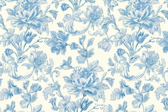 Toile De Jouy Floral Blue Chinoiseries34: Elevate Your Design Aesthetic