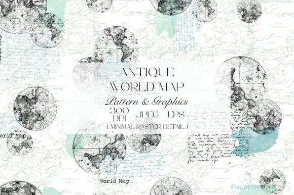 Vintage World Map Seamless Pattern